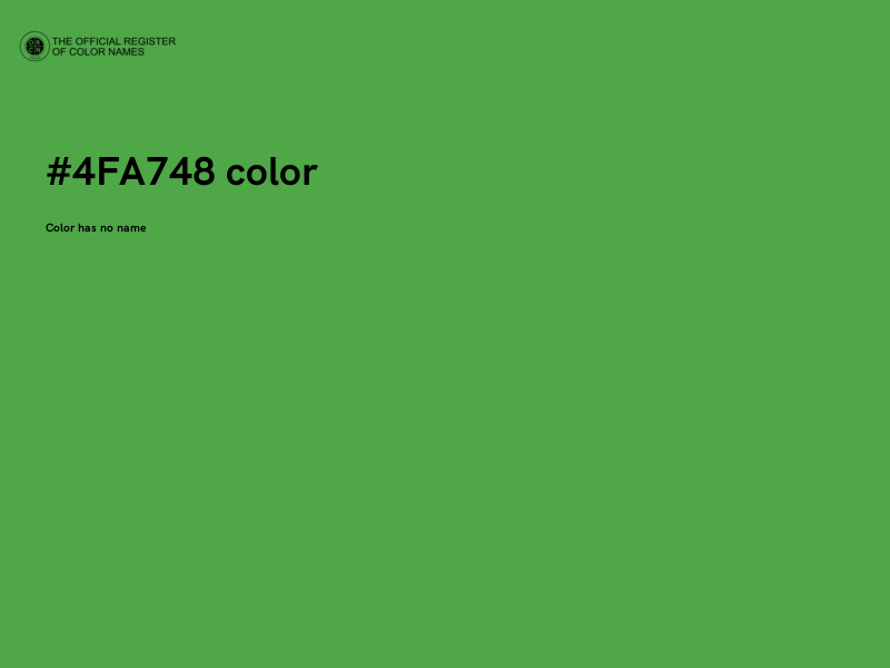 #4FA748 color image
