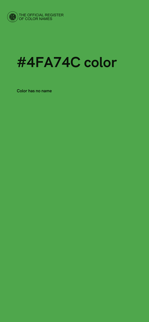 #4FA74C color image