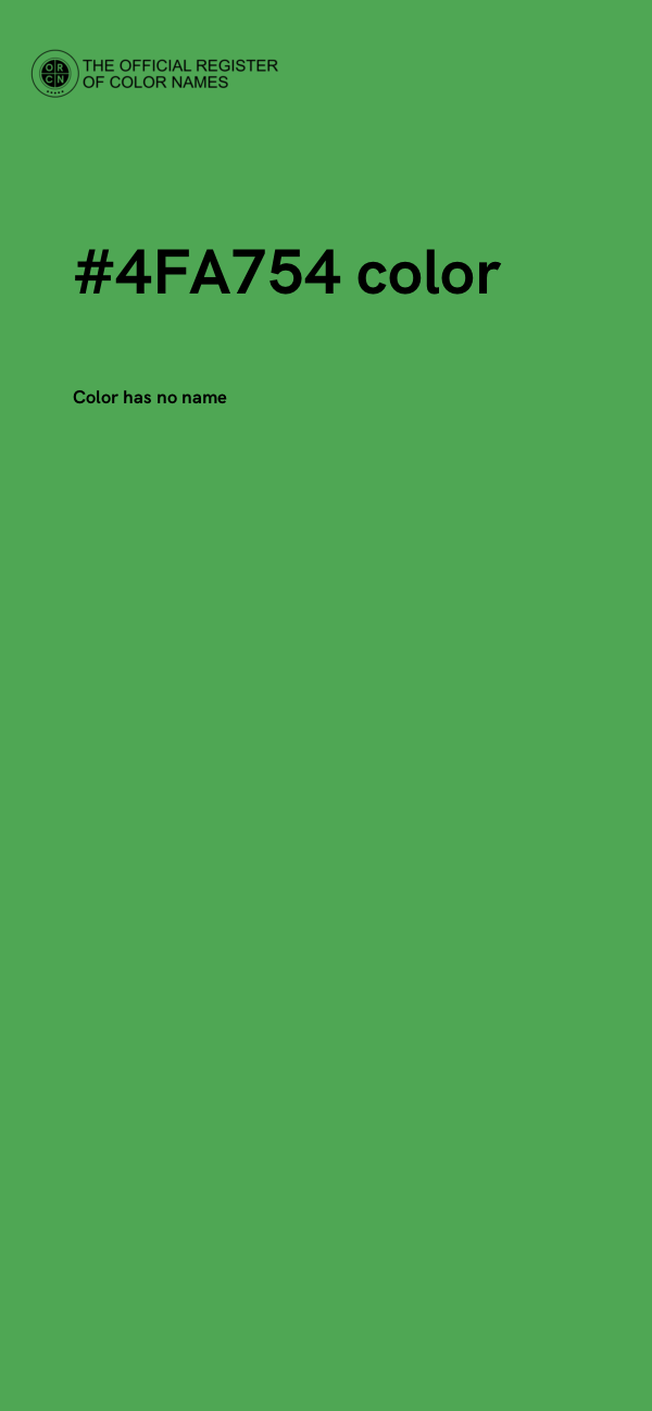 #4FA754 color image