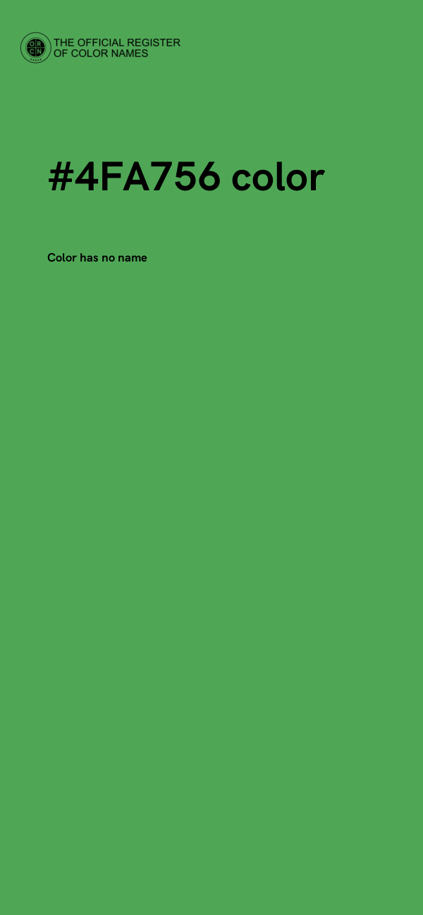 #4FA756 color image