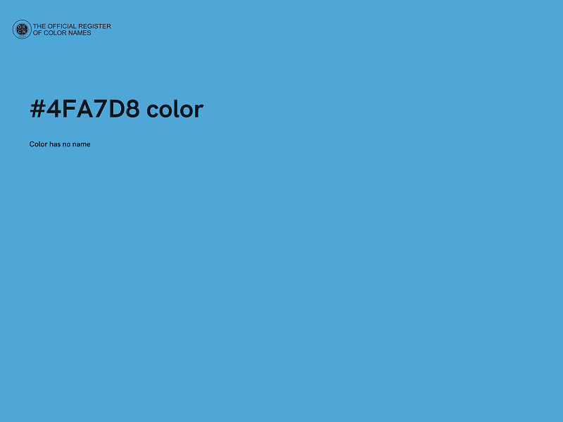 #4FA7D8 color image