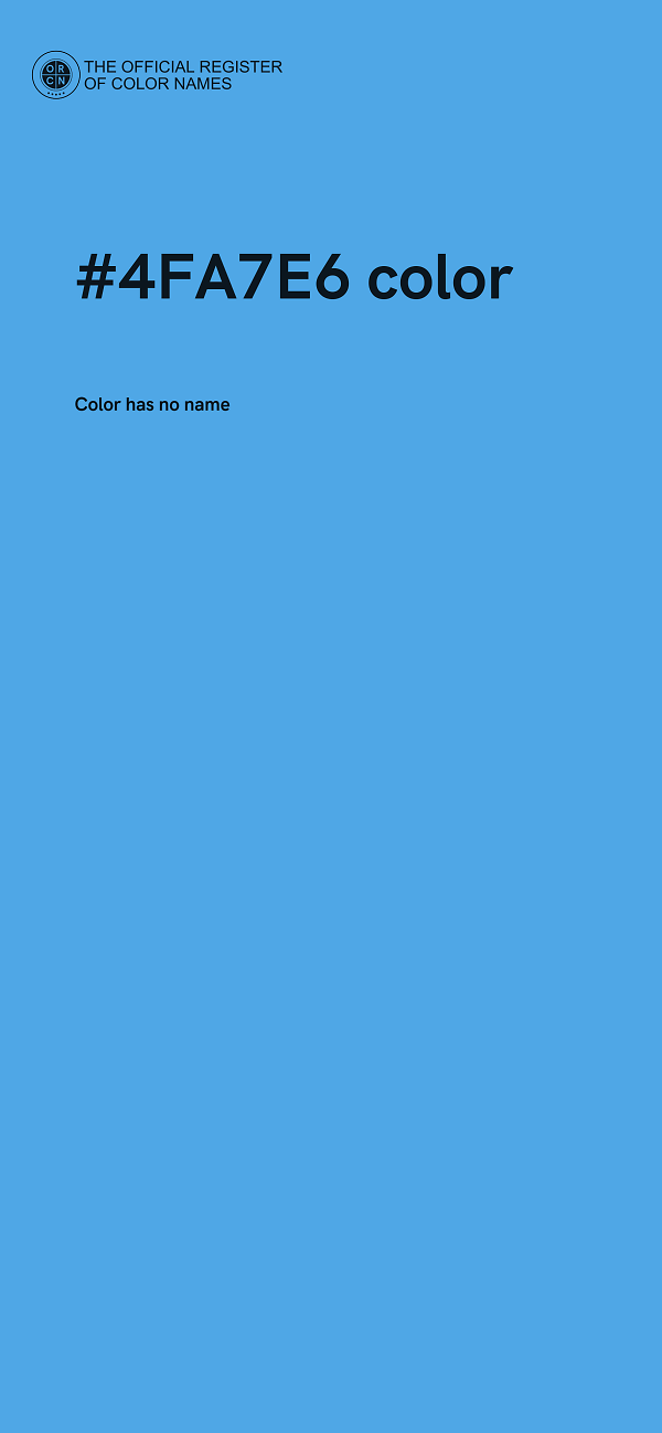 #4FA7E6 color image