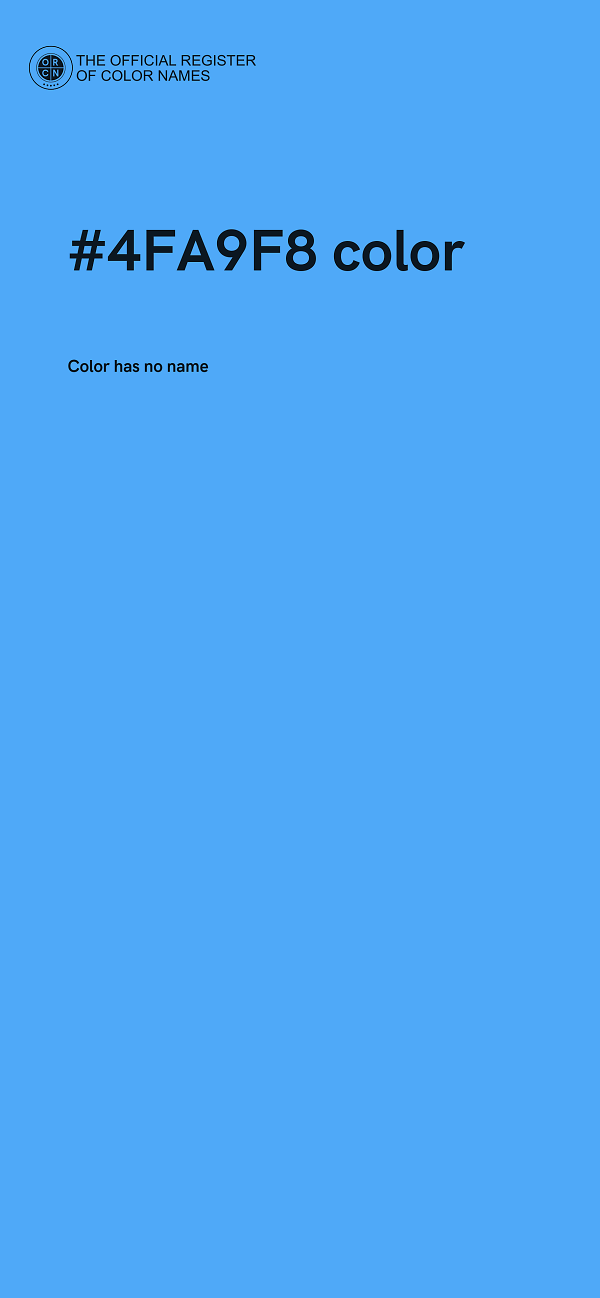 #4FA9F8 color image