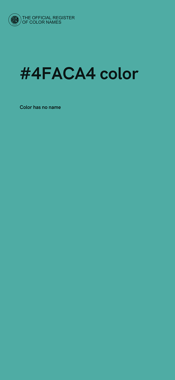 #4FACA4 color image