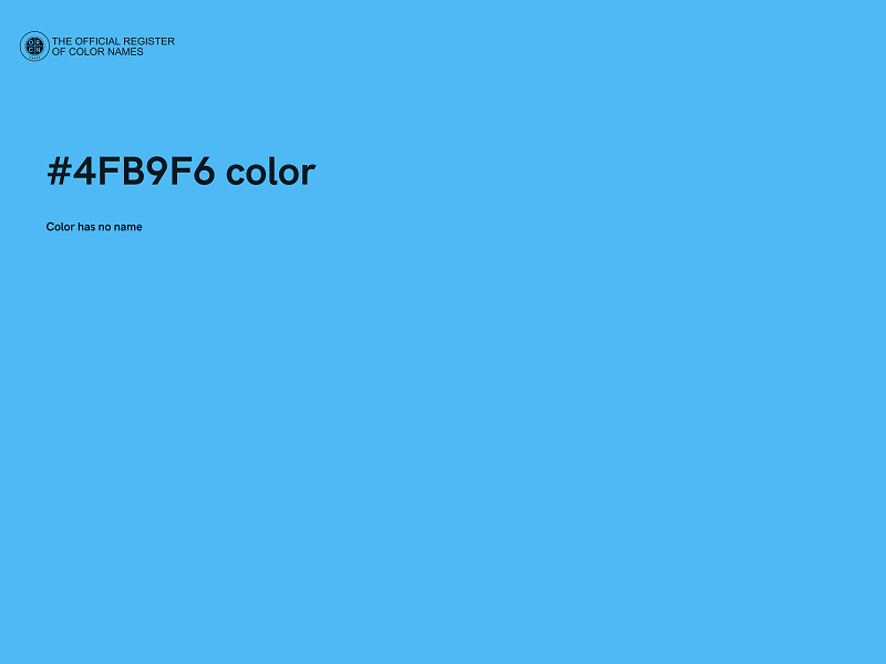 #4FB9F6 color image