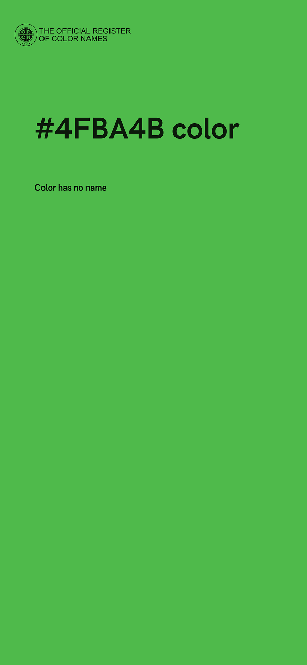 #4FBA4B color image