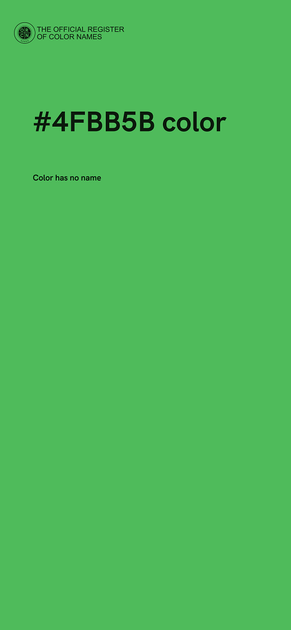 #4FBB5B color image