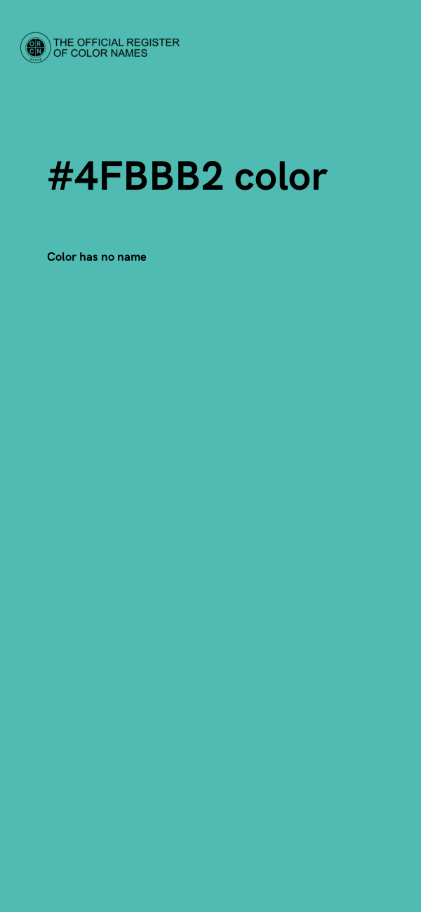 #4FBBB2 color image