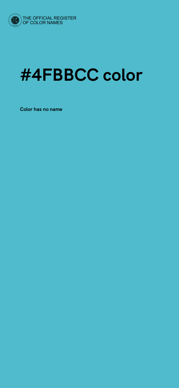 #4FBBCC color image