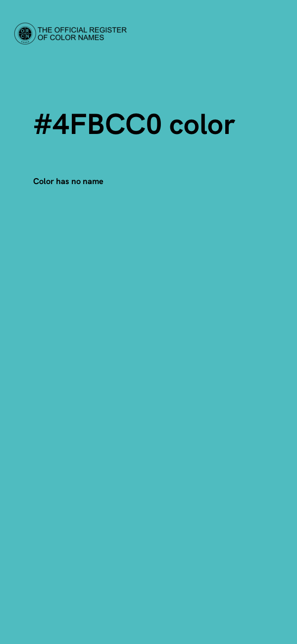 #4FBCC0 color image