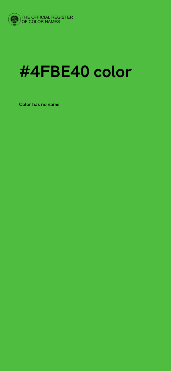#4FBE40 color image