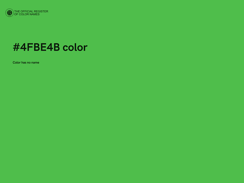 #4FBE4B color image