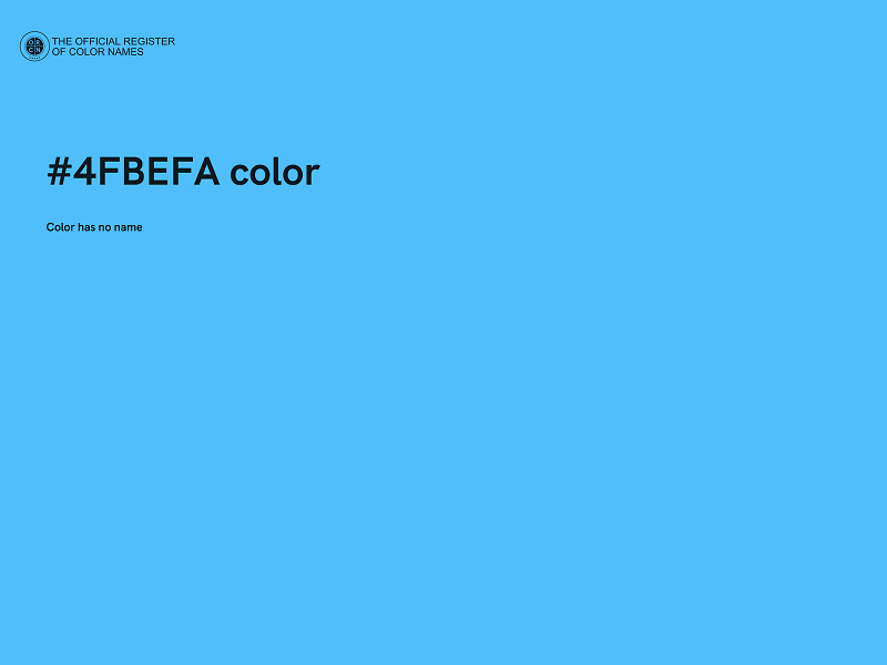 #4FBEFA color image