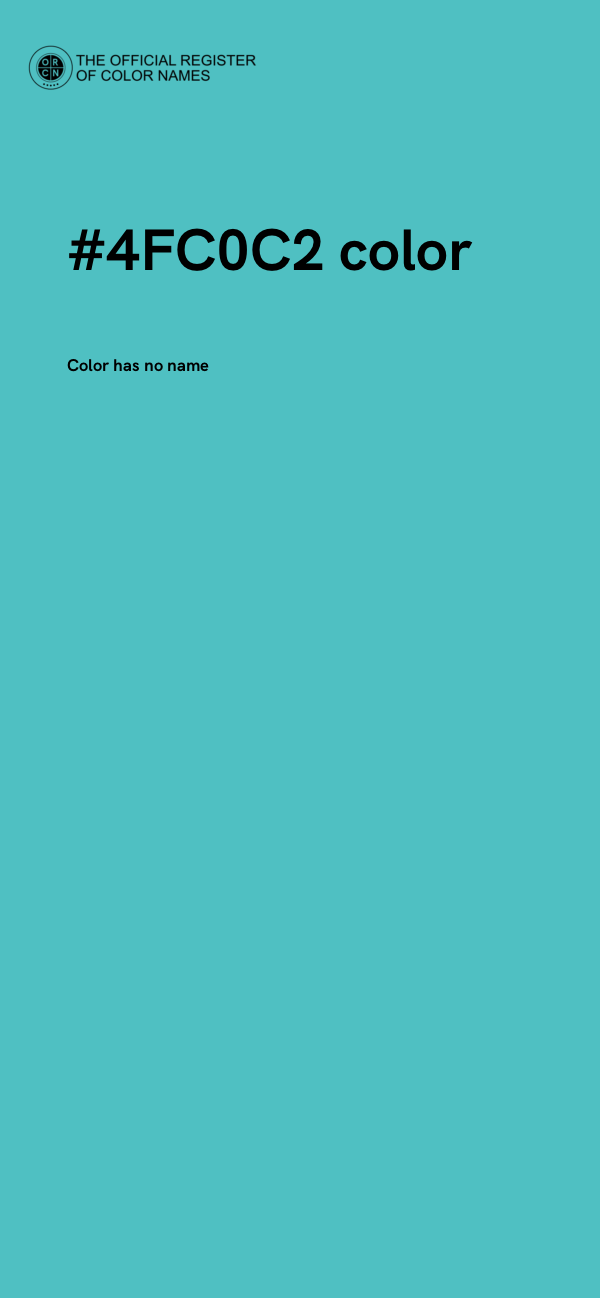 #4FC0C2 color image