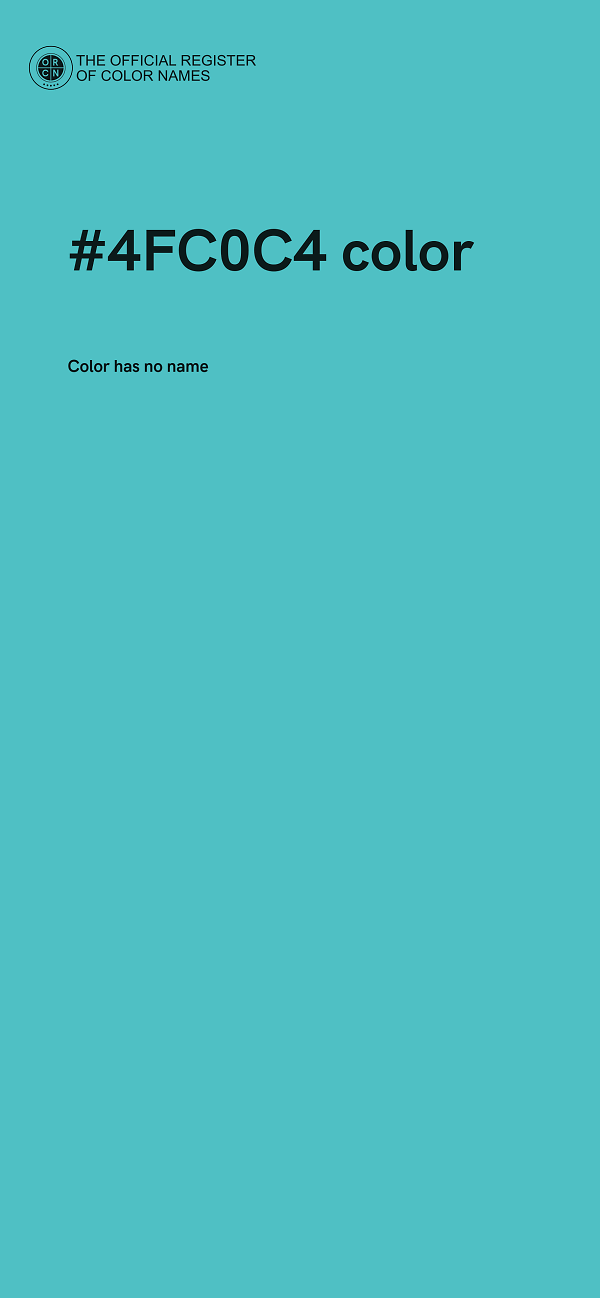 #4FC0C4 color image
