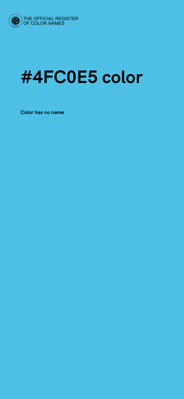 #4FC0E5 color image