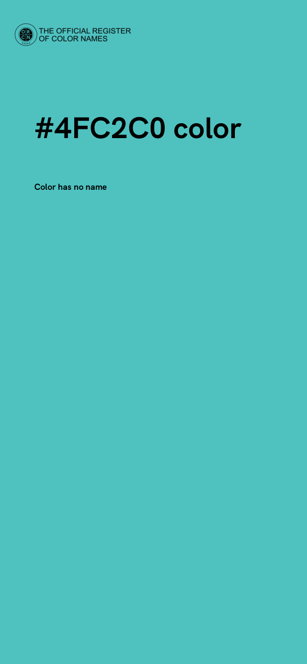 #4FC2C0 color image