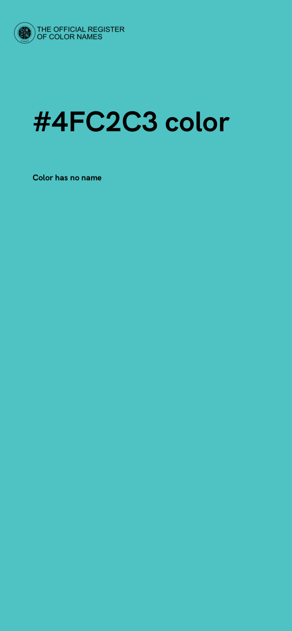 #4FC2C3 color image