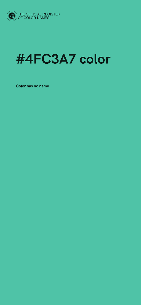 #4FC3A7 color image