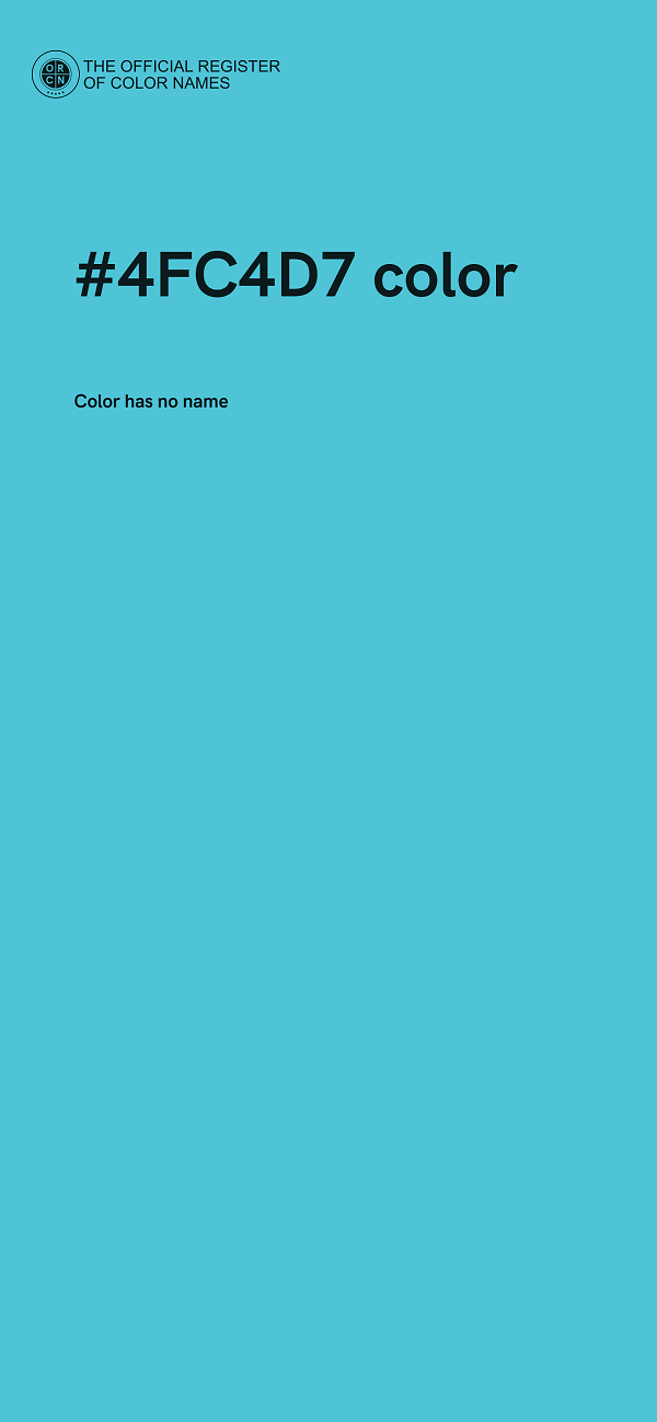 #4FC4D7 color image