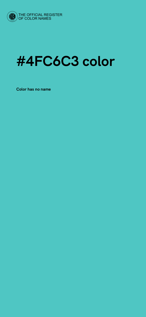 #4FC6C3 color image