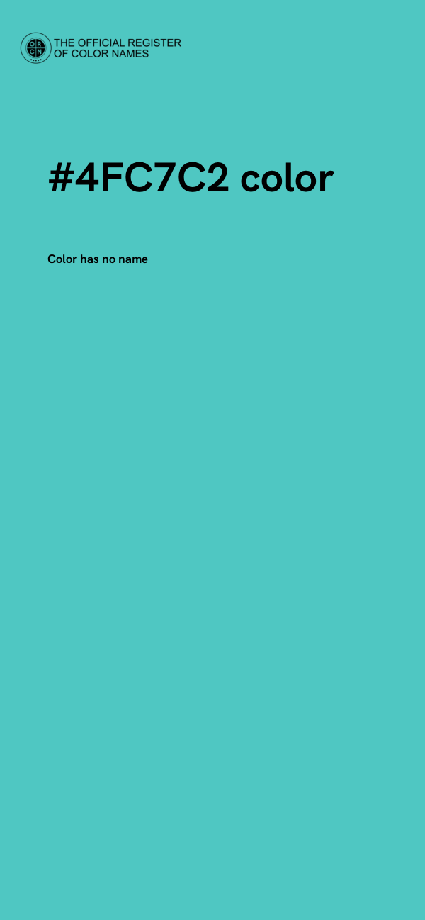 #4FC7C2 color image