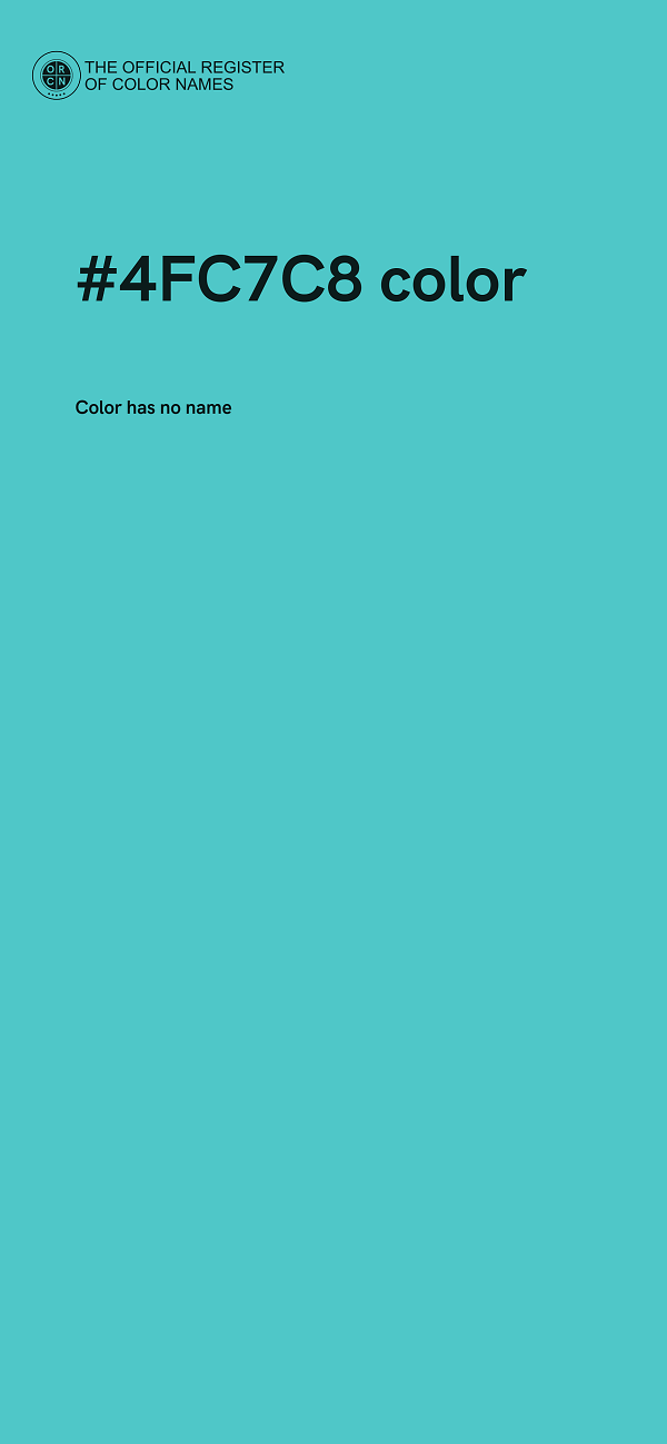 #4FC7C8 color image