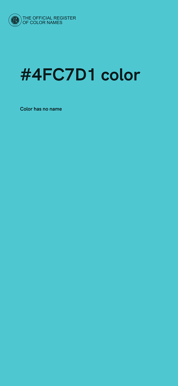 #4FC7D1 color image