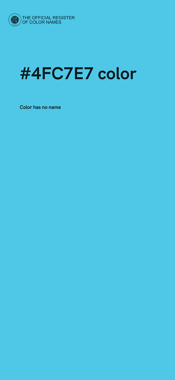 #4FC7E7 color image