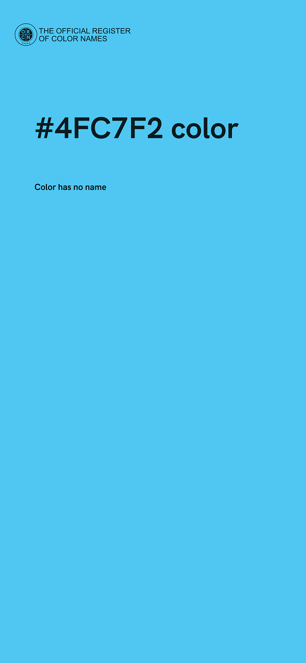 #4FC7F2 color image