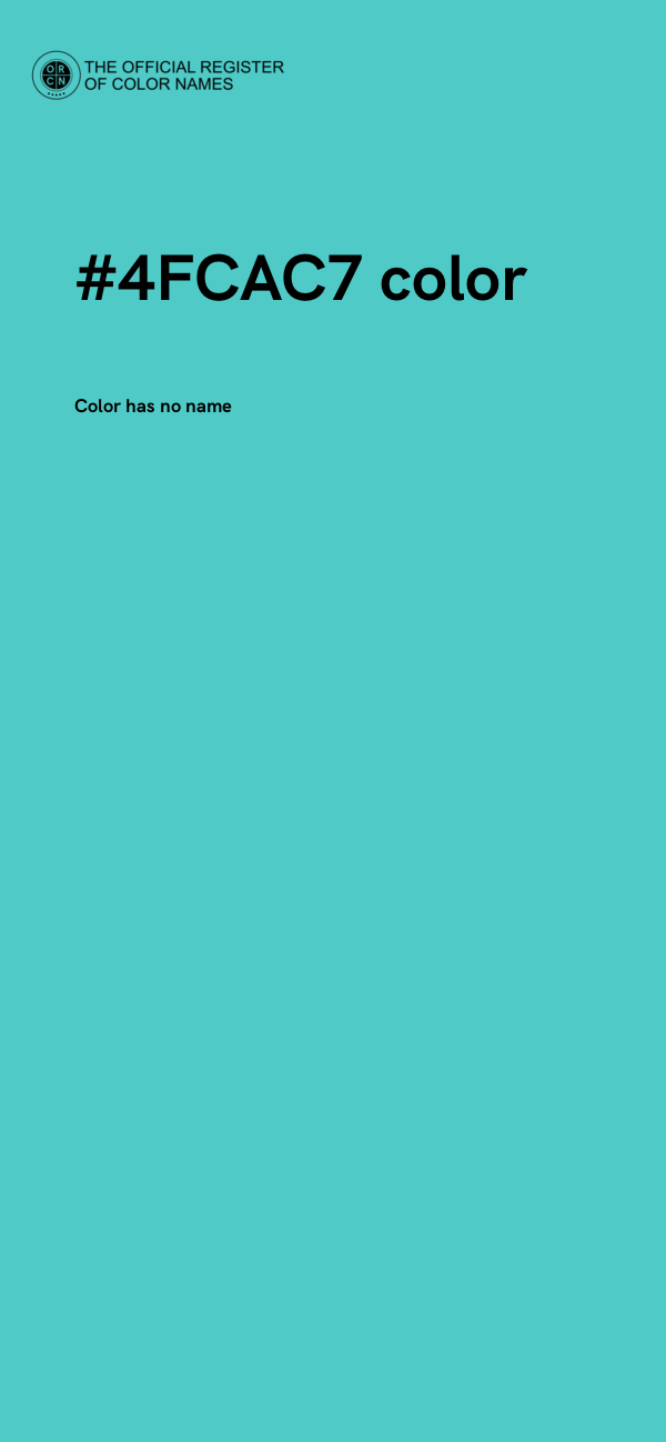 #4FCAC7 color image