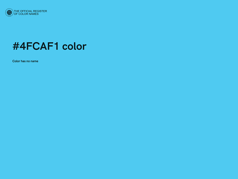#4FCAF1 color image
