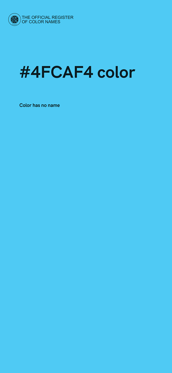 #4FCAF4 color image
