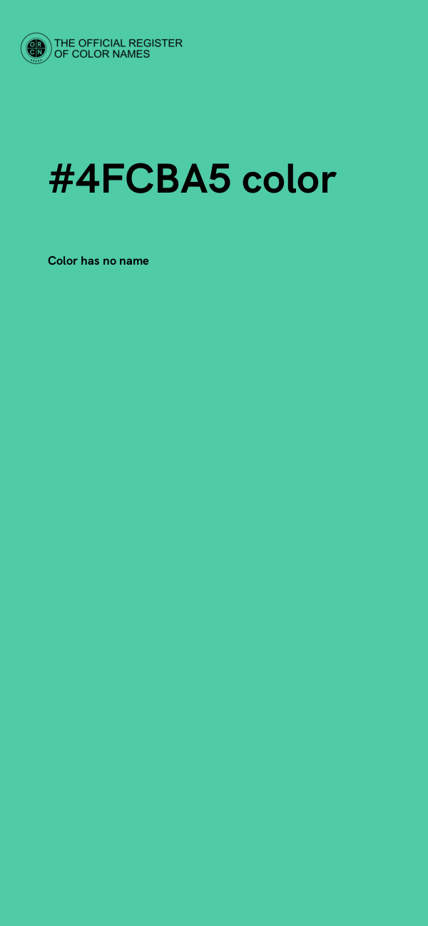 #4FCBA5 color image