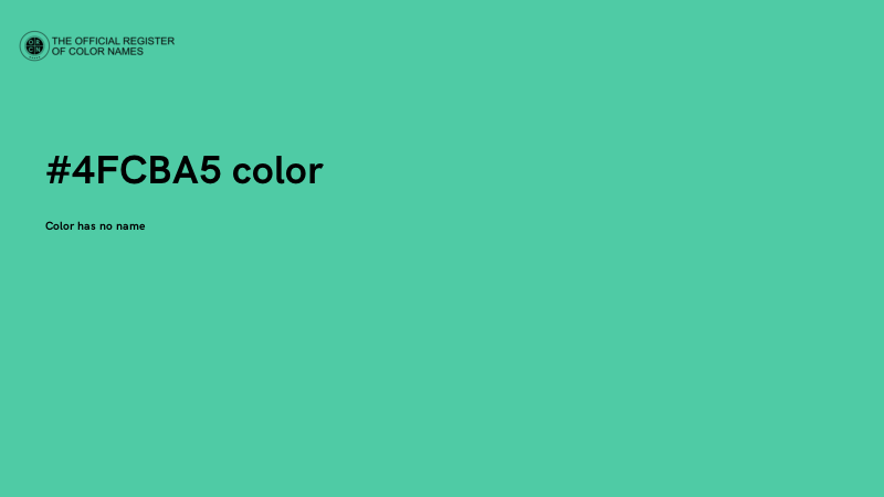 #4FCBA5 color image