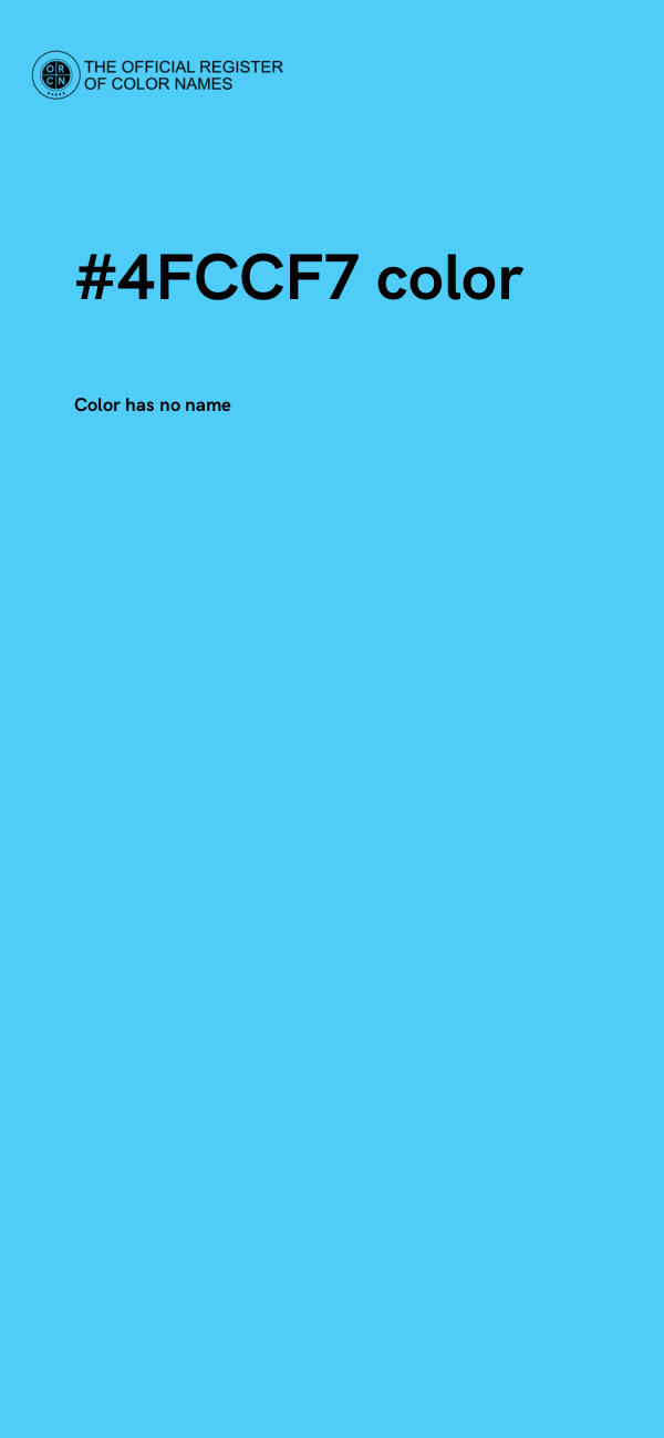 #4FCCF7 color image