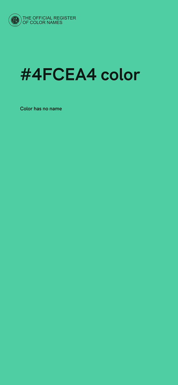 #4FCEA4 color image