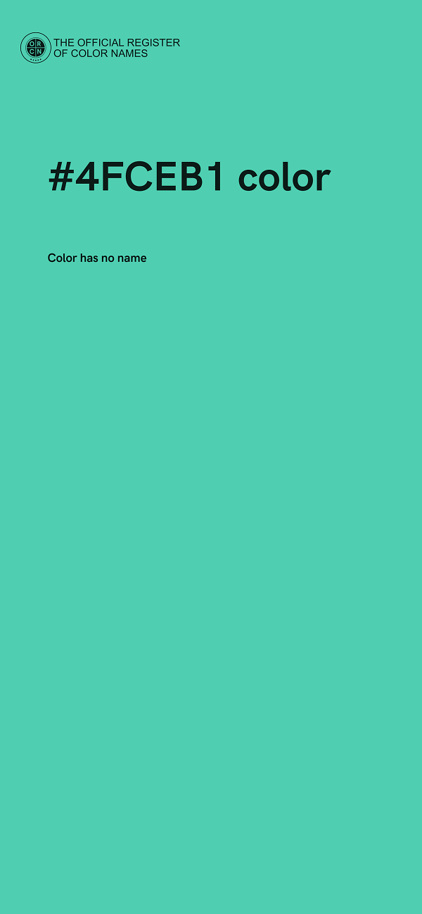 #4FCEB1 color image