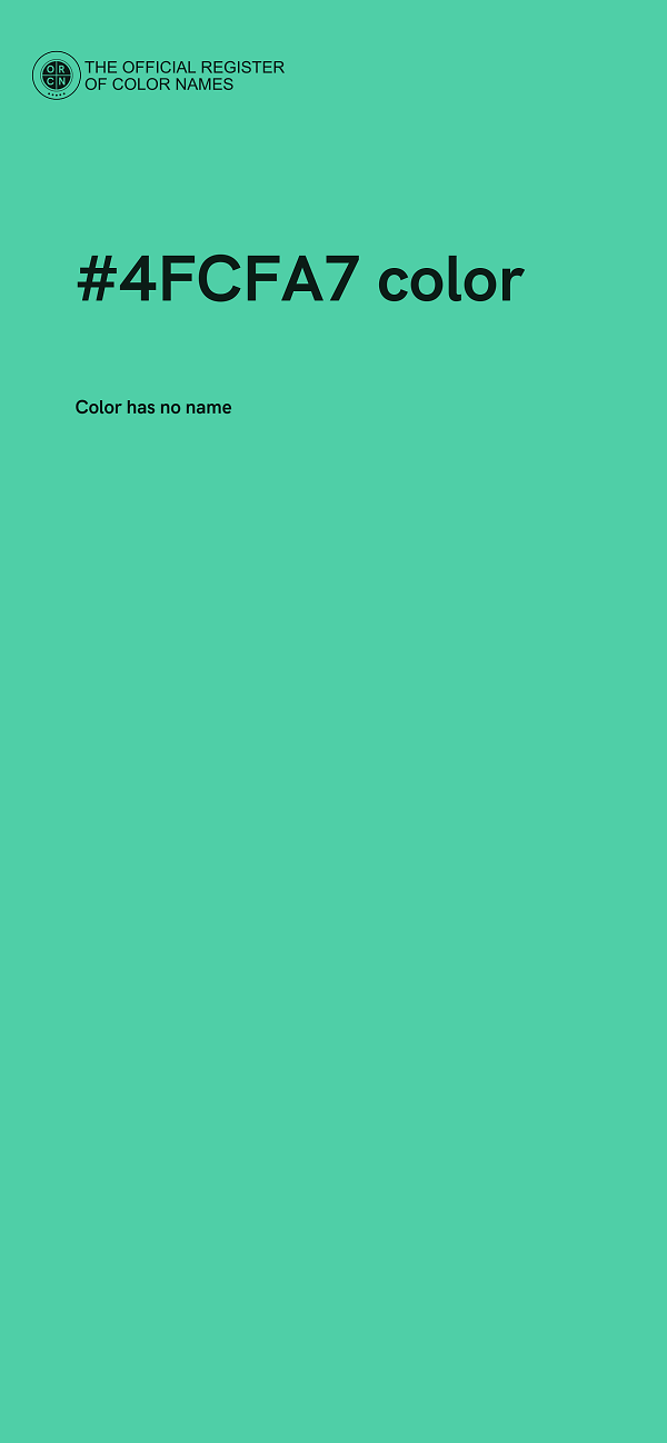 #4FCFA7 color image