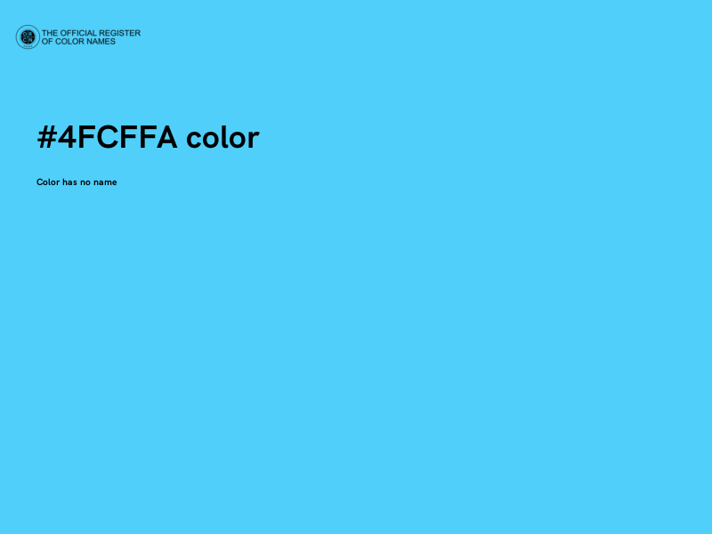 #4FCFFA color image