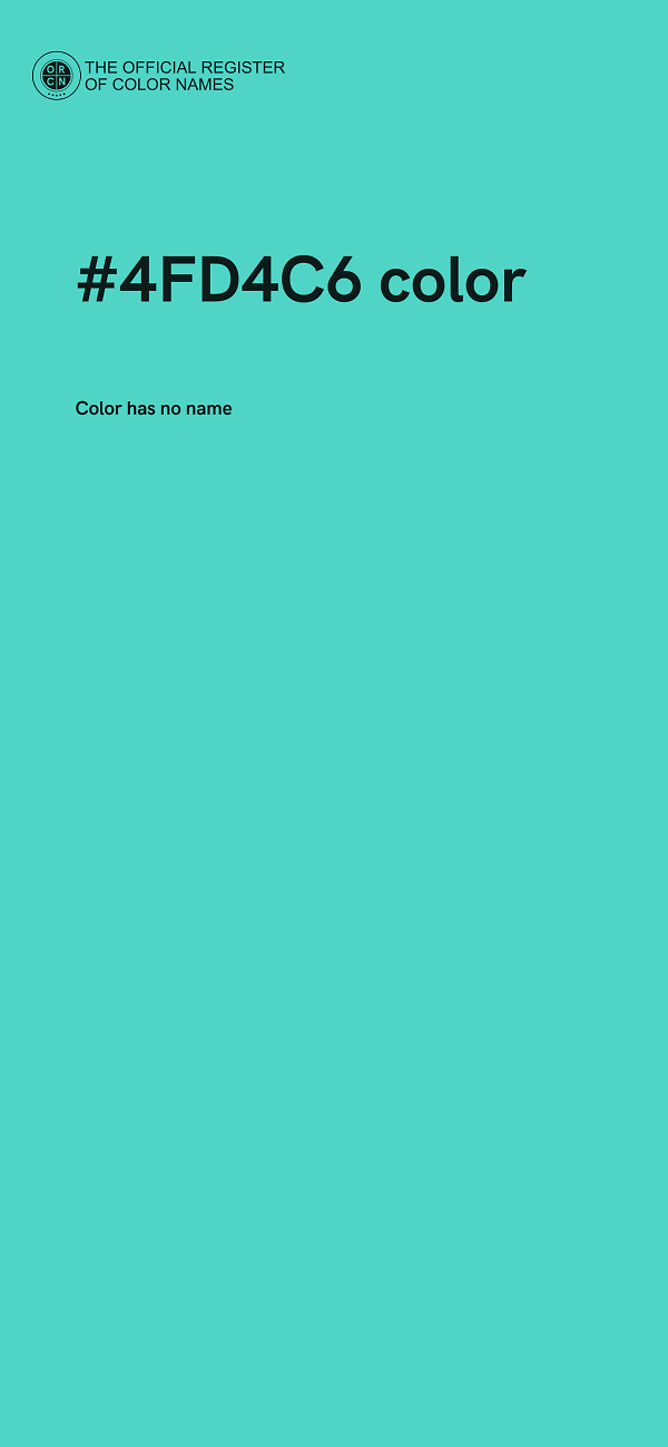 #4FD4C6 color image
