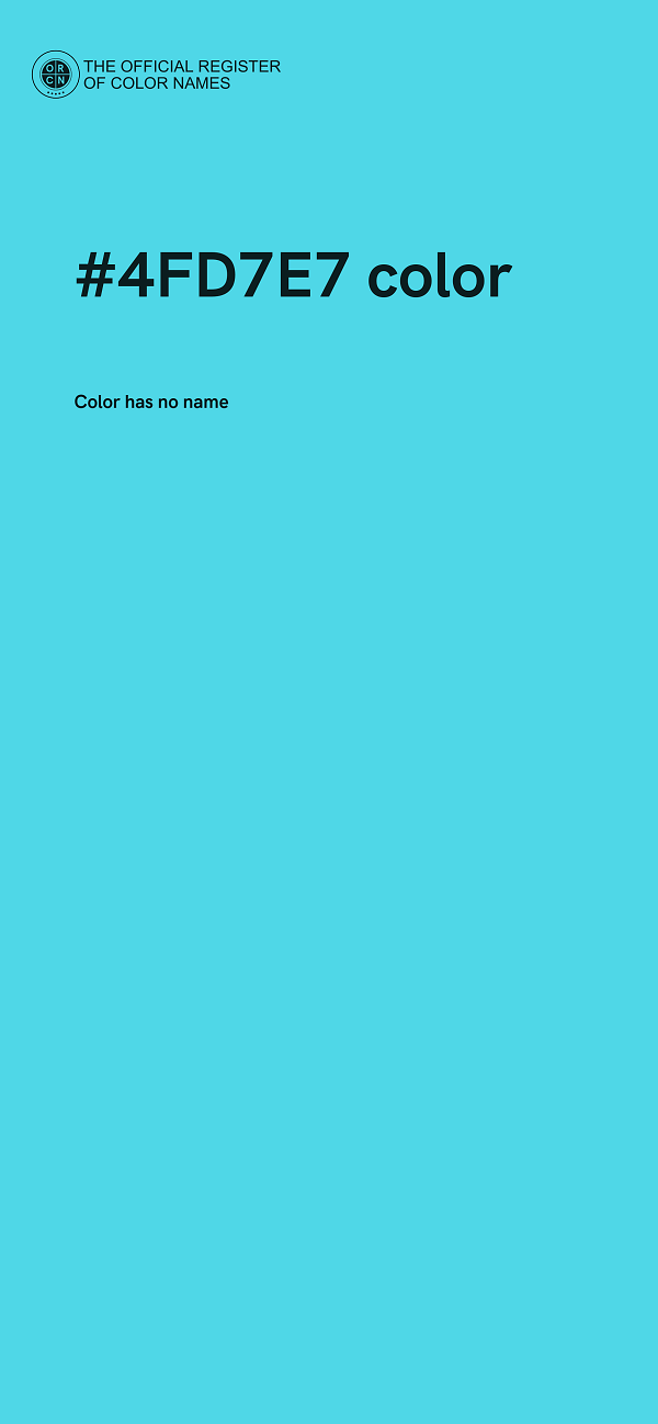 #4FD7E7 color image