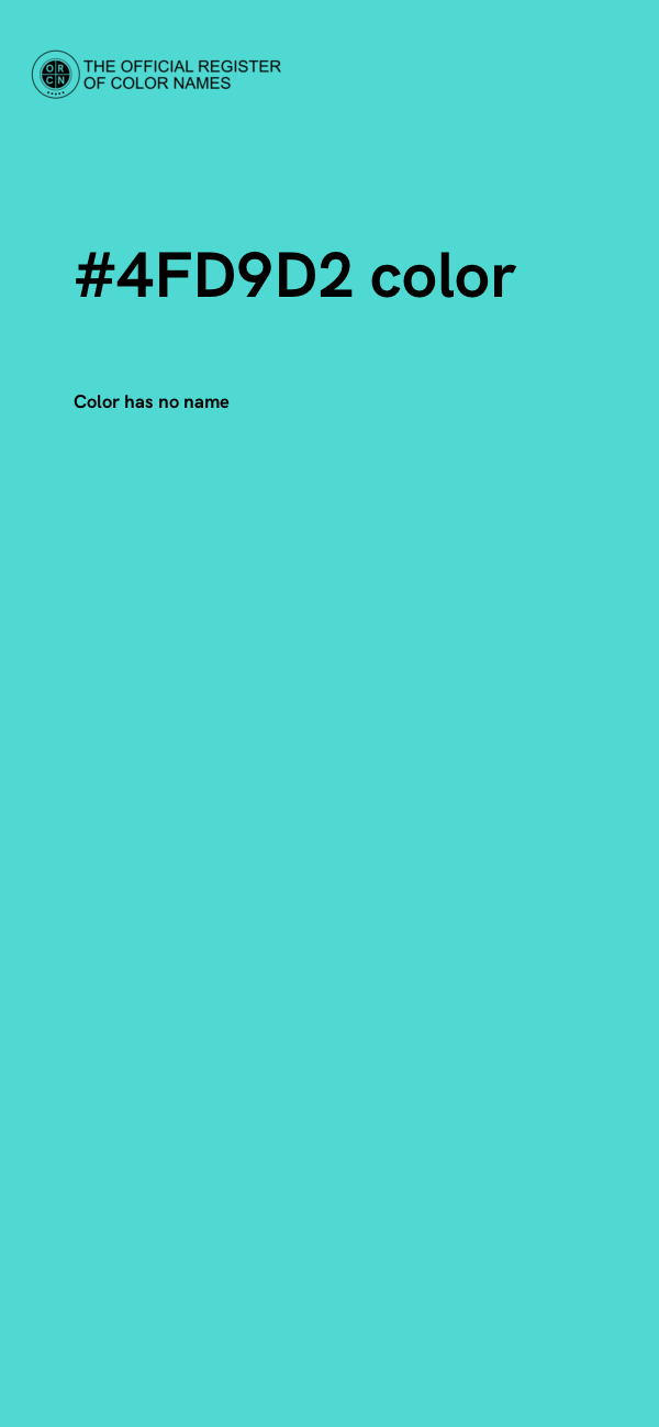#4FD9D2 color image
