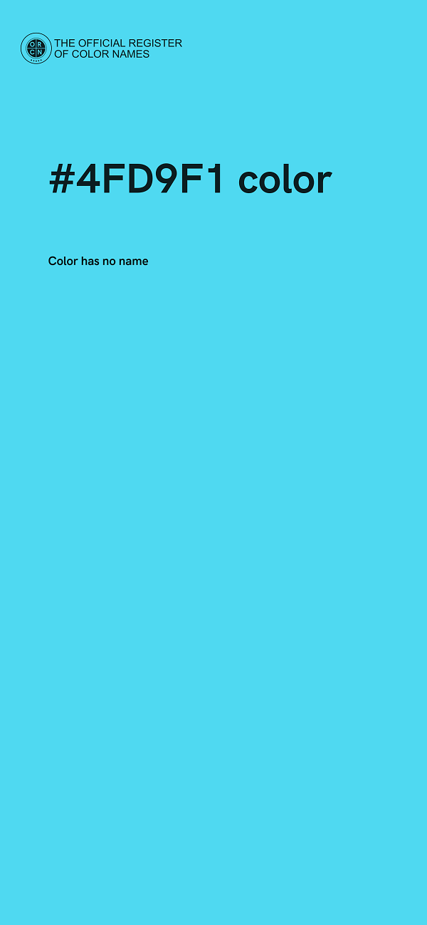 #4FD9F1 color image