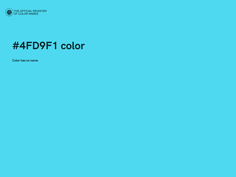 #4FD9F1 color image