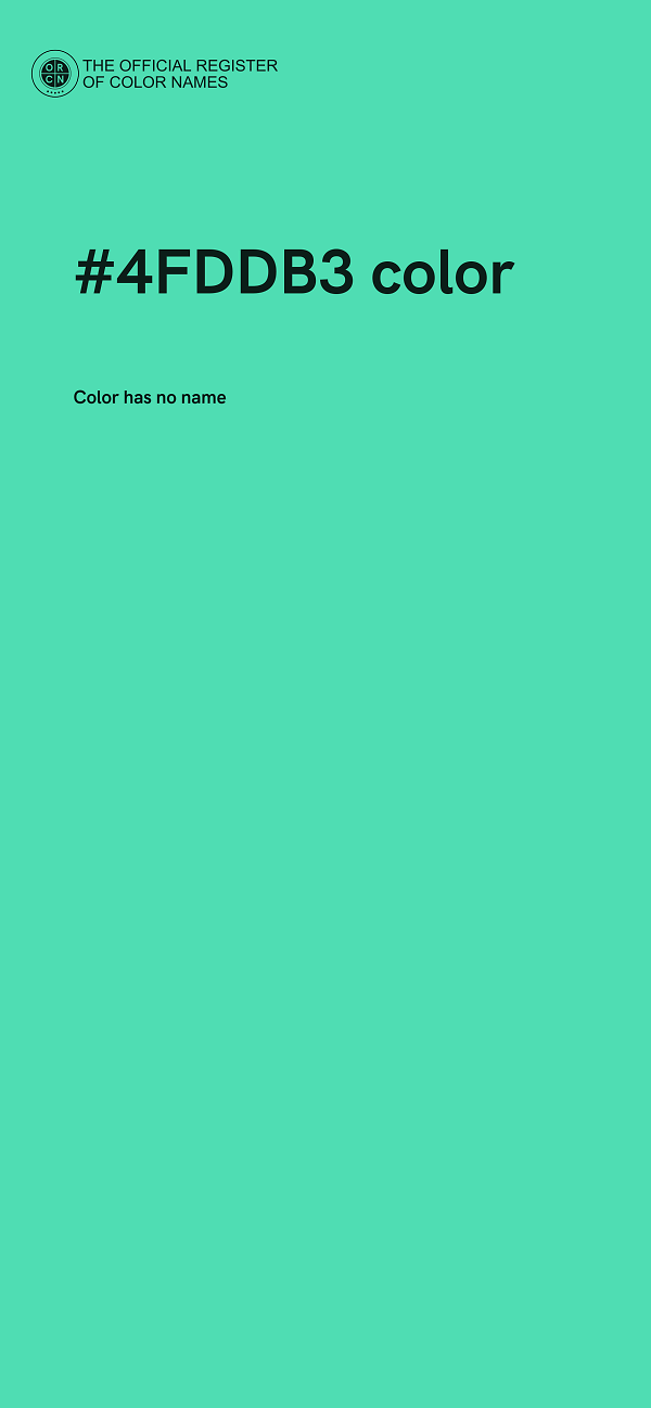 #4FDDB3 color image