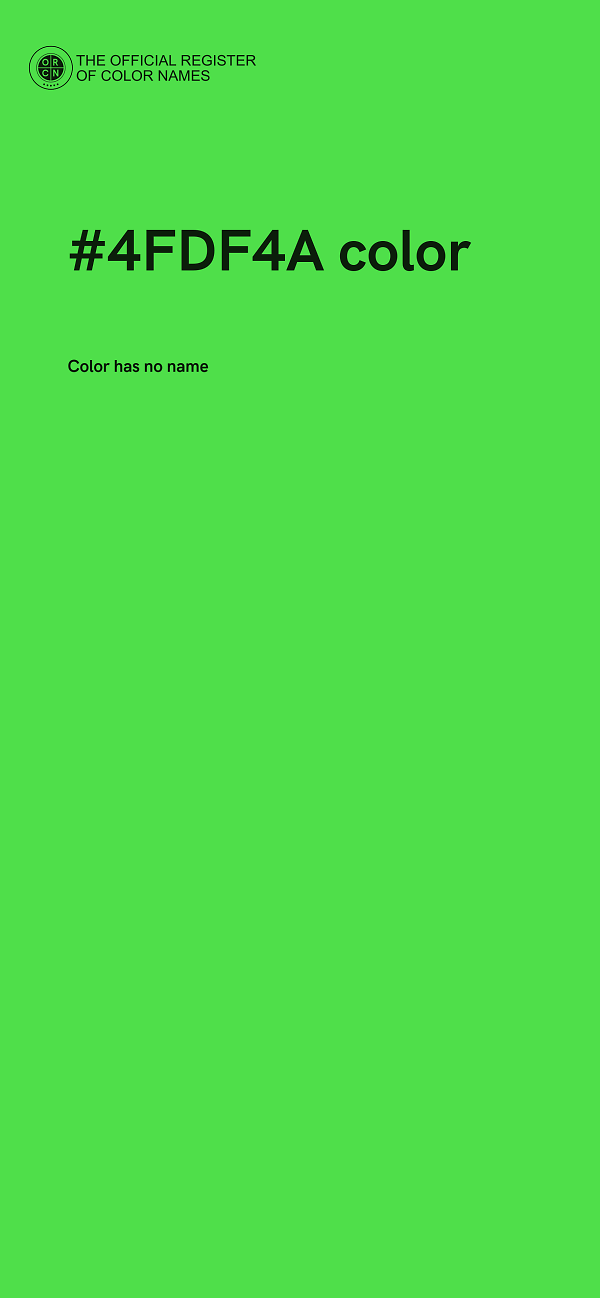 #4FDF4A color image