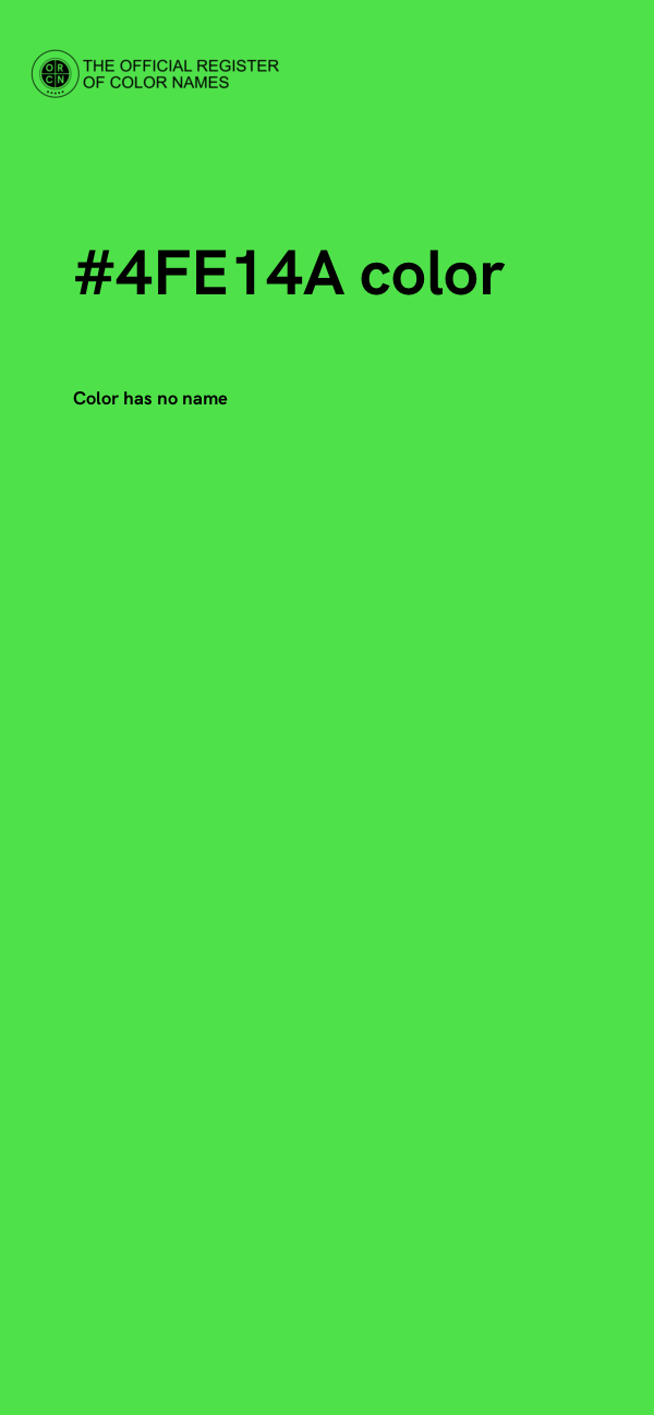 #4FE14A color image