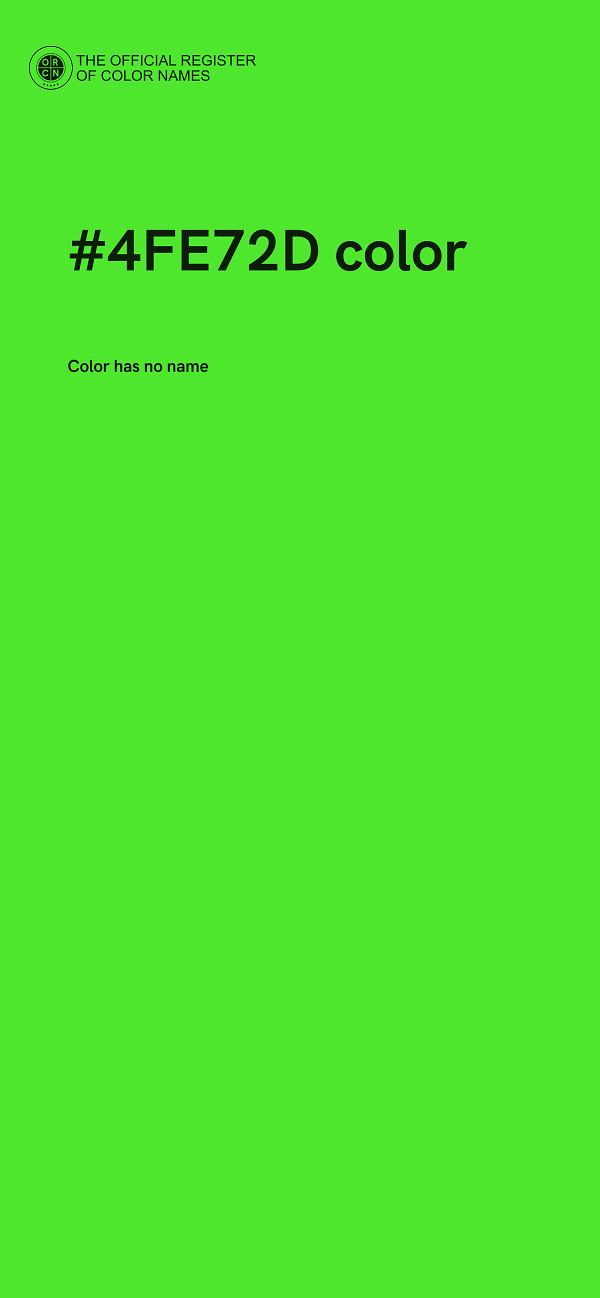 #4FE72D color image