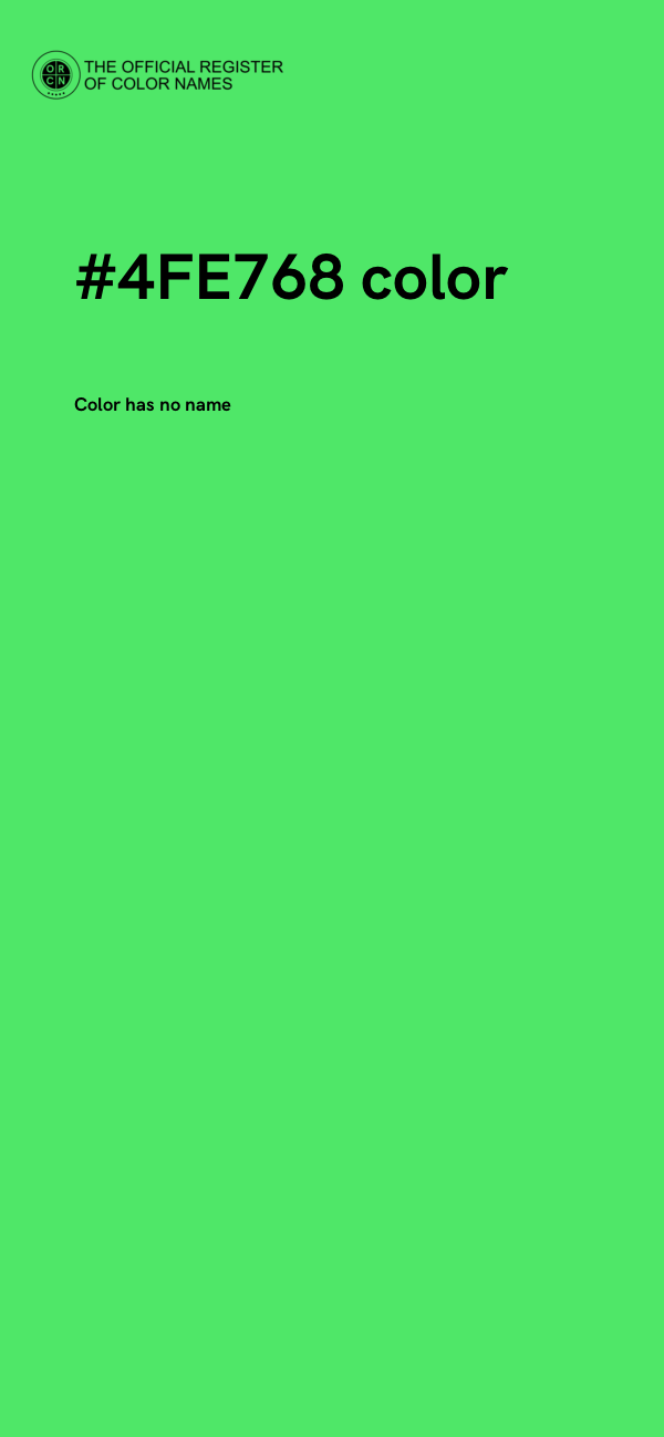 #4FE768 color image